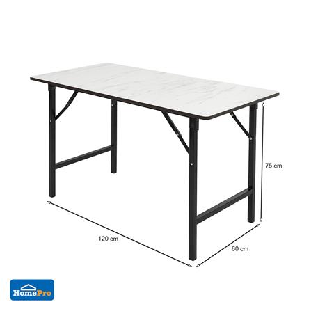 โต๊ะอเนกประสงค์เหลี่ยม FURDINI 60x120 ซม. ลายหินอ่อนขาว_9