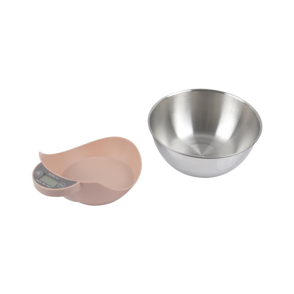 เครื่องชั่งดิจิทัล+ชาม COOK CHARMY 5 กก. สีเบจ