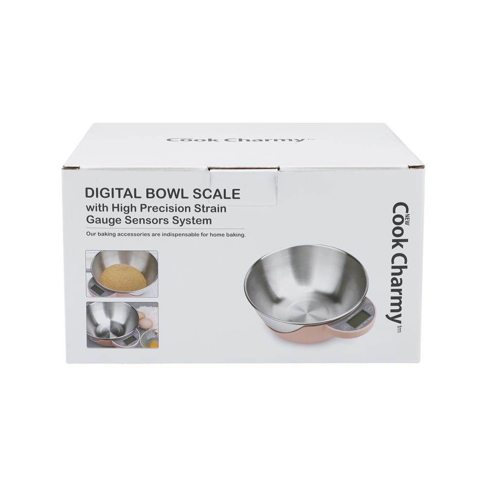 เครื่องชั่งดิจิทัล+ชาม COOK CHARMY 5 กก. สีเบจ
