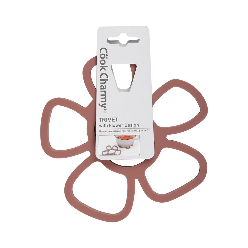 ที่รองภาชนะรูปดอกไม้ COOK CHARMY HB7966CC สีน้ำตาลเบจ