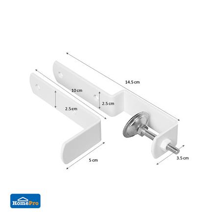 ชุดขายึดโต๊ะสำหรับแผงเหล็ก STACKO สีขาว แพ็ก 2 ชิ้น_5