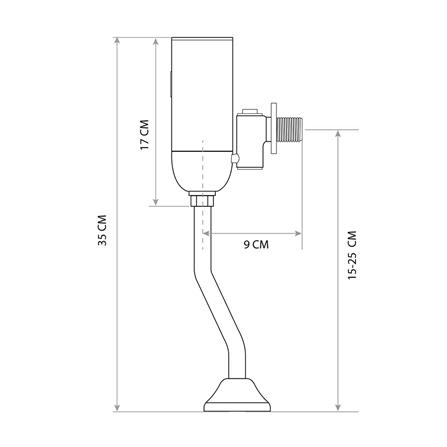 ฟลัชวาล์วโถปัสสาวะชายท่อโค้งเซ็นเซอร์ MOYA MY-F003_5