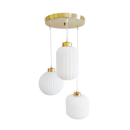 ไฟช่อ SUCCESS CD7511/3 สีขาว/ทอง 3 หัว_1