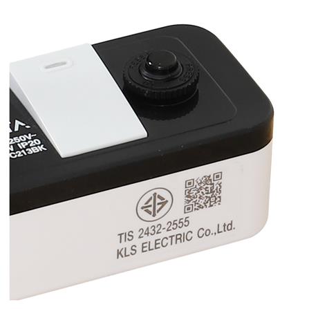 รางปลั๊กไฟ 2 ช่อง 1 สวิตช์ แคลมป์ ELECKTA ET-C213BK 3 เมตร สีขาว/ดำ_8