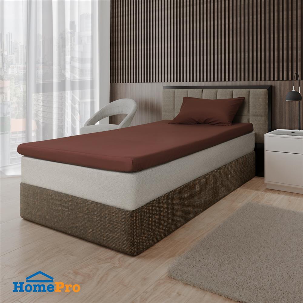 ชุดผ้าปู TOPPER 3.5 ฟุต 2 ชิ้น HOME LIVING STYLE LISA สีน้ำตาล_0