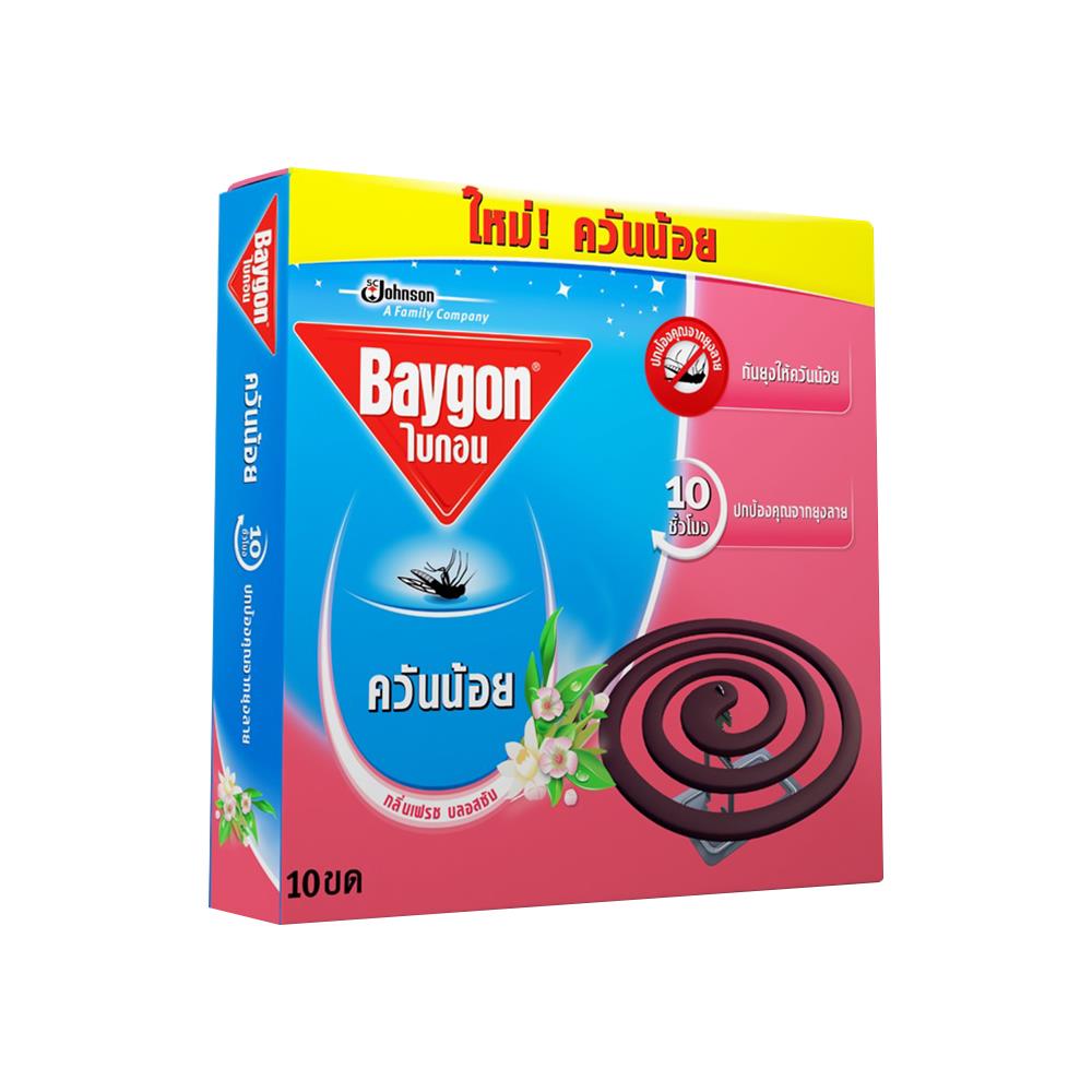ยาจุดป้องกันยุง BAYGON  150g 10 ขด FRESH BLOSSOM