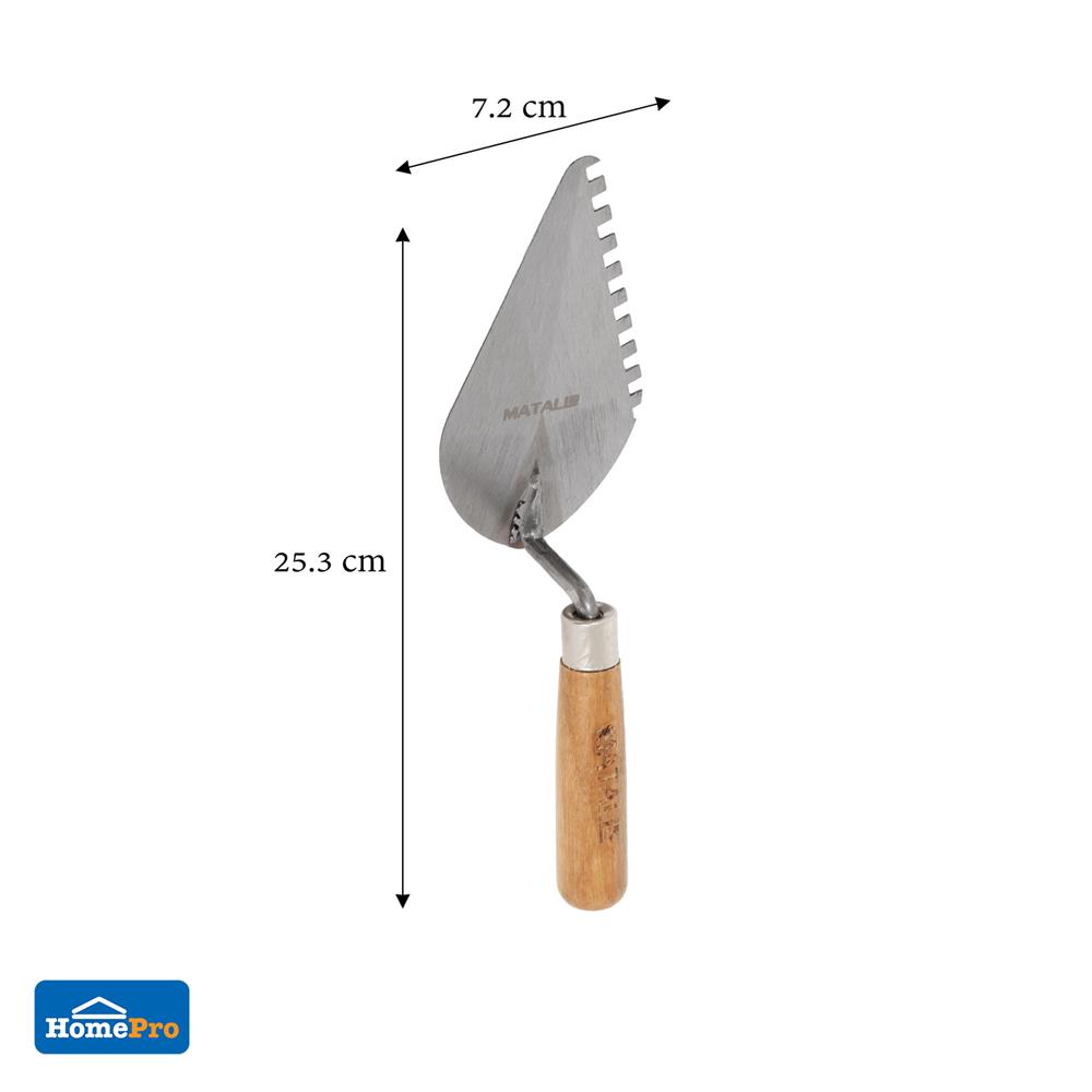 เกรียงสามเหลี่ยมมีฟัน ด้ามไม้ MATALL 6 นิ้ว