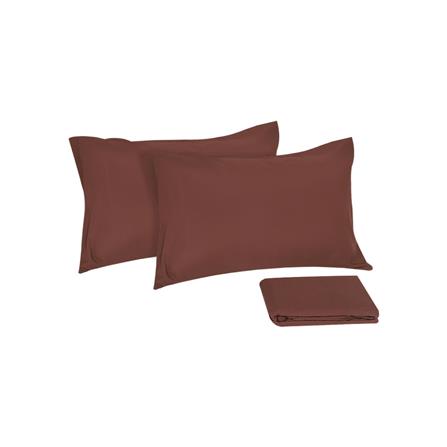 ชุดผ้าปู TOPPER 5 ฟุต 3 ชิ้น HOME LIVING STYLE LISA สีน้ำตาล_3