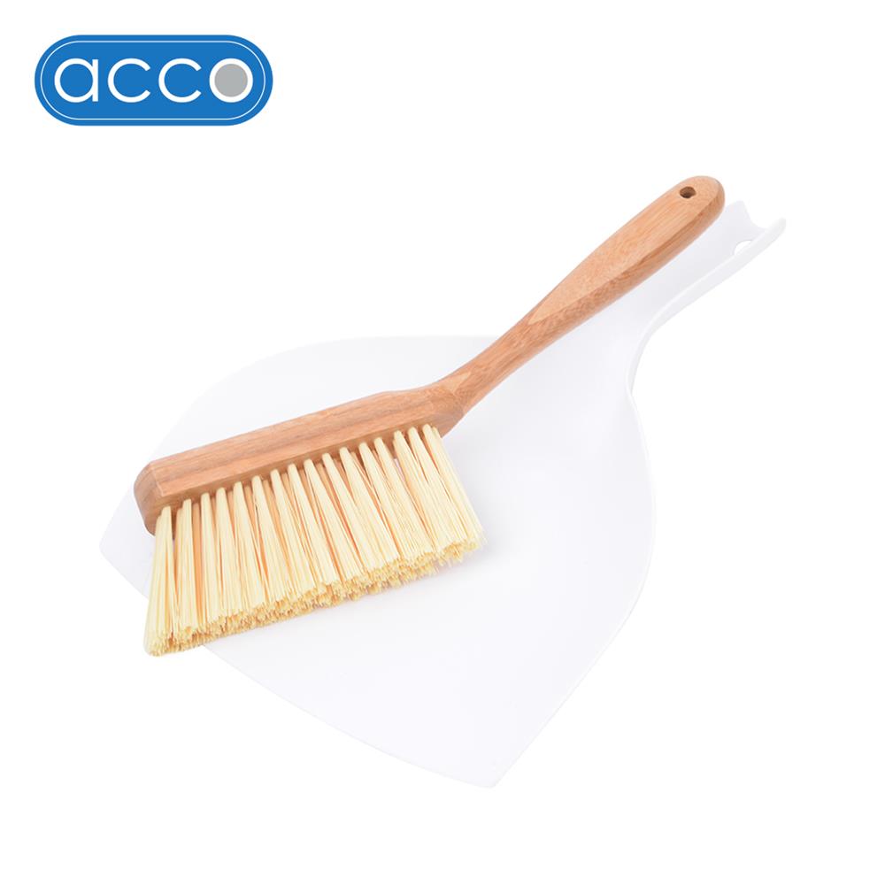 ชุดแปรงปัดพร้อมที่โกยผงด้ามสั้น ACCO MOKU 14 นิ้ว สีขาว