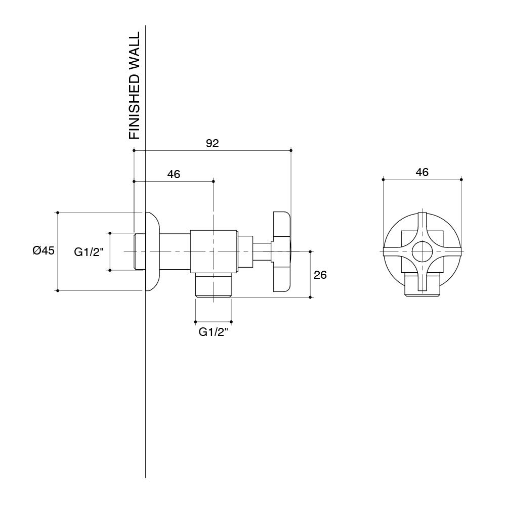 สต๊อปวาล์ว KOHLER K-12066T-3-AF