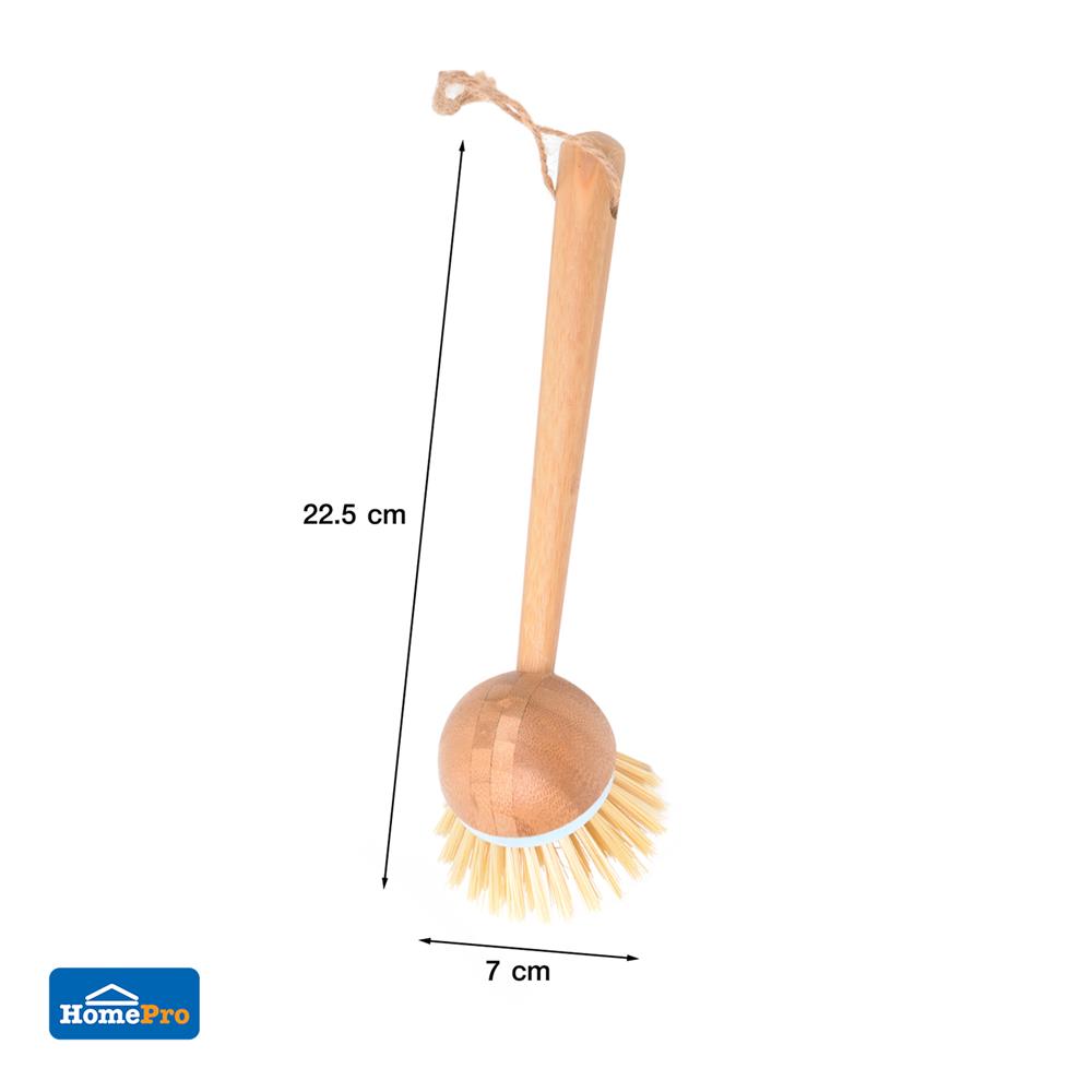 แปรงทำความสะอาดทรงกลมด้ามสั้น ACCO MOKU สีขาว