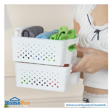 ตะกร้าเก็บของซ้อนได้ 21.4x21x9 ซม.MONO_4