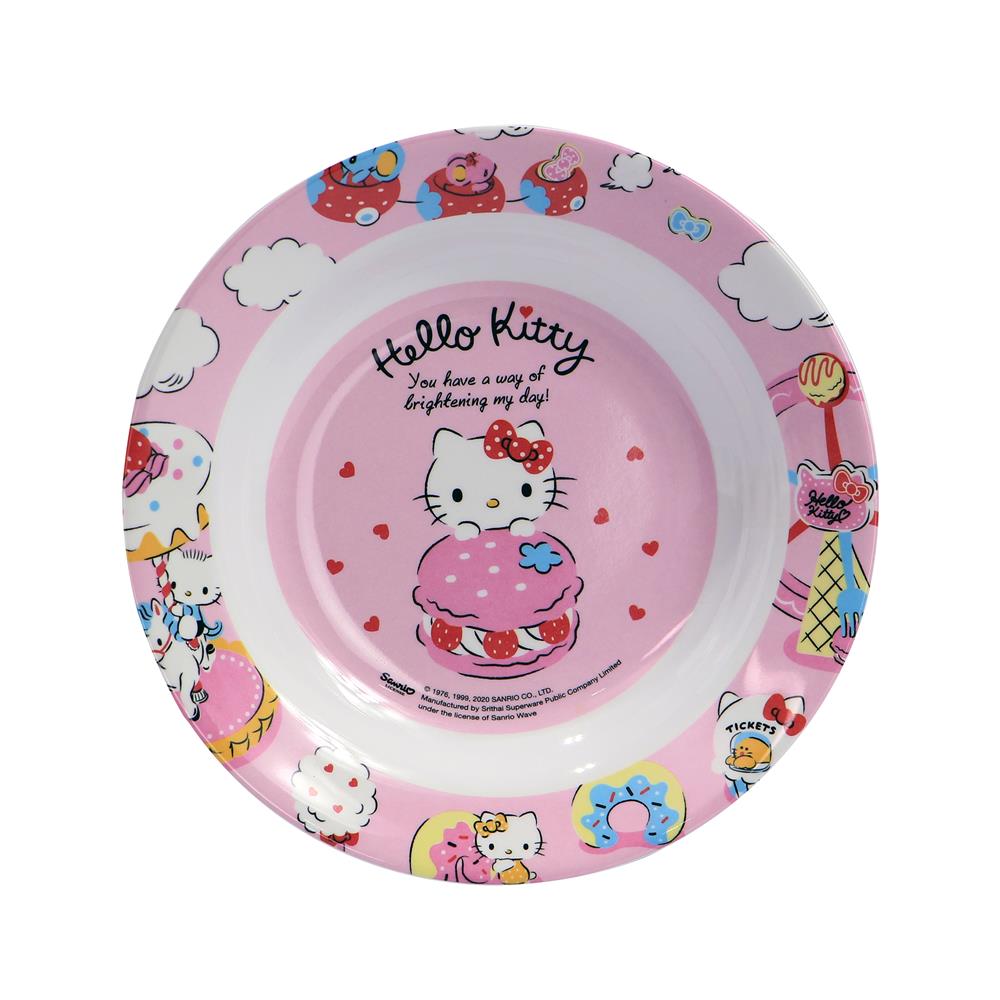 จานเมลามีนลึก 8 นิ้ว SUPERWARE KITTY MY DAY