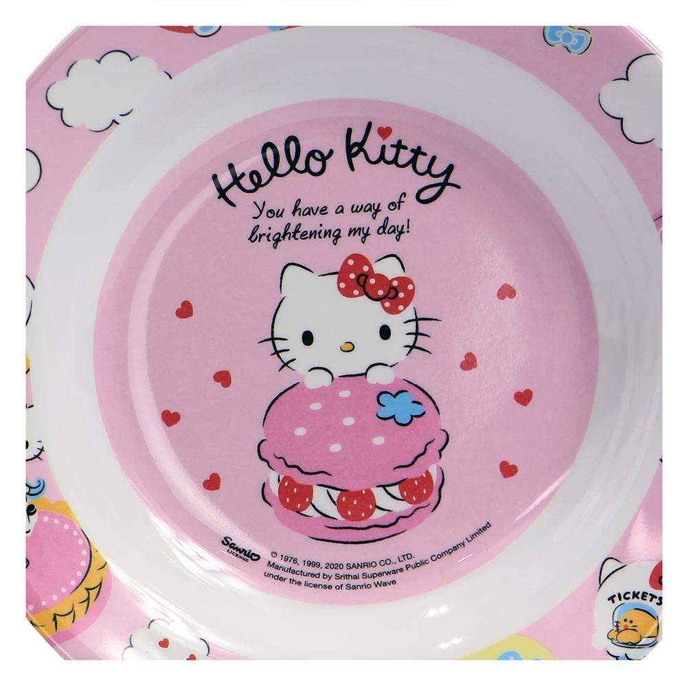 จานเมลามีนลึก 8 นิ้ว SUPERWARE KITTY MY DAY