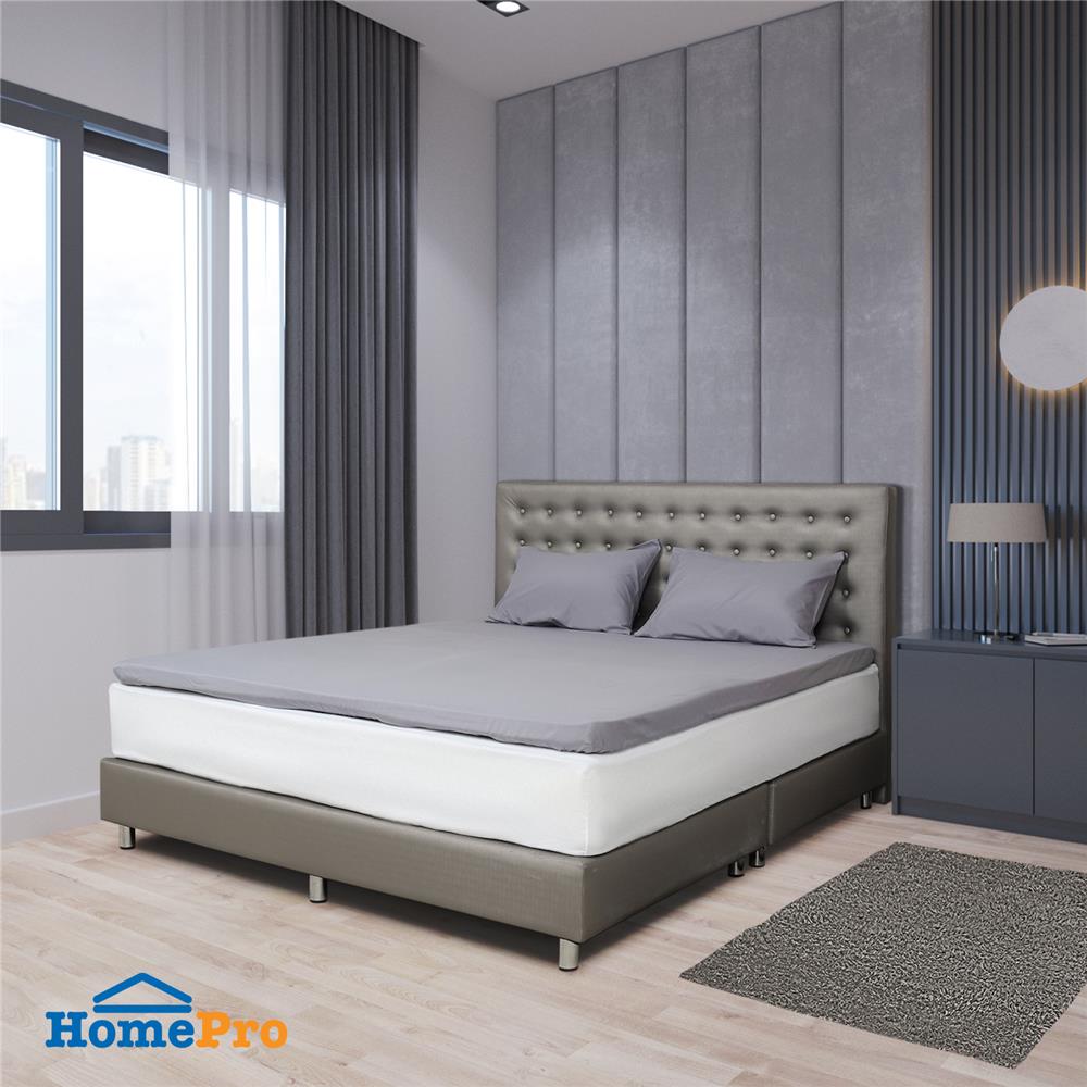 ชุดผ้าปู TOPPER 5 ฟุต 3 ชิ้น HOME LIVING STYLE LISA สีเทา_1