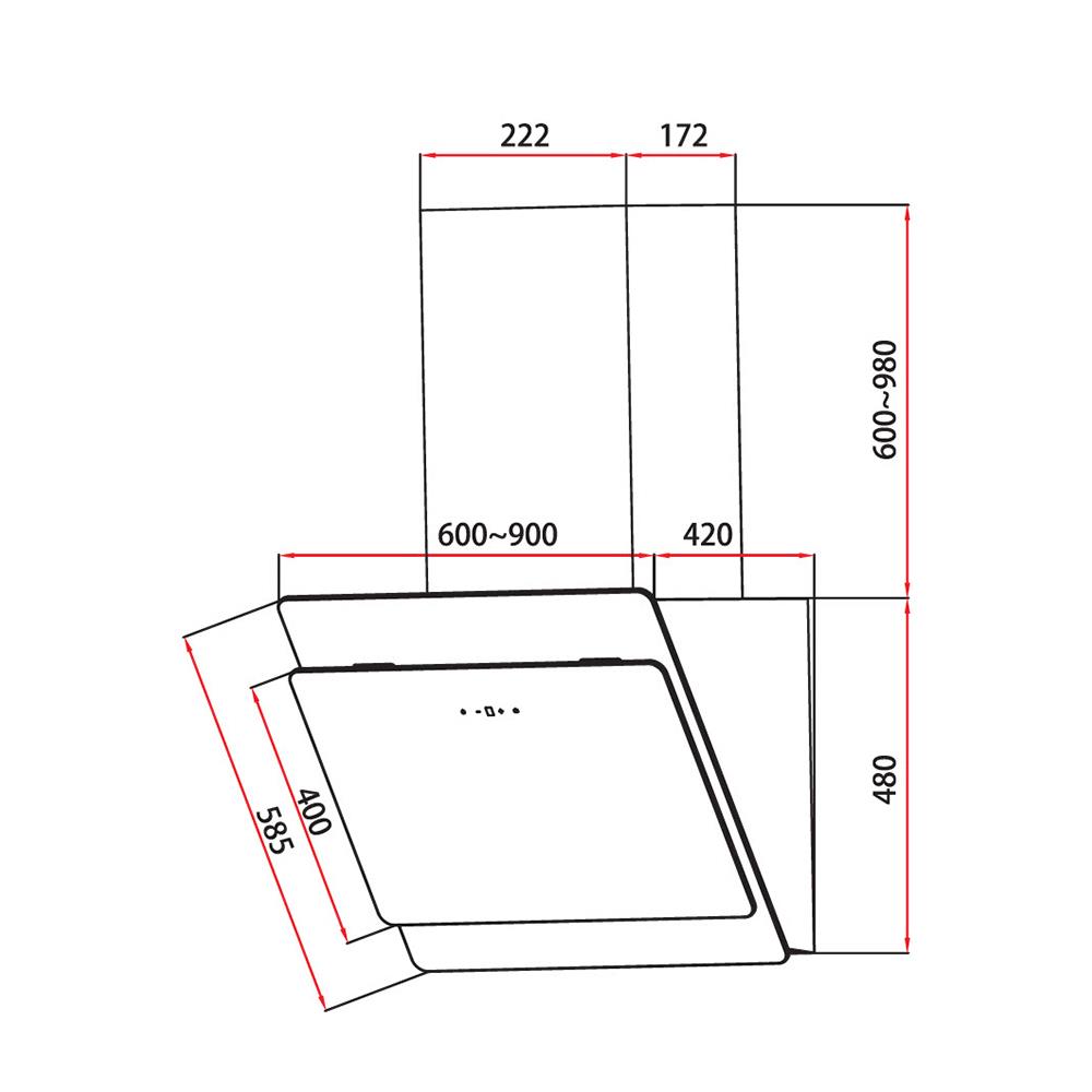 เครื่องดูดควันกระโจม TEKA DVS60AD 60 ซม.