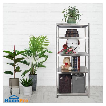ชั้นวางของสเตนเลส 5 ชั้น STACKO SPACE 55x38x125 ซม. สีสเตนเลส_2