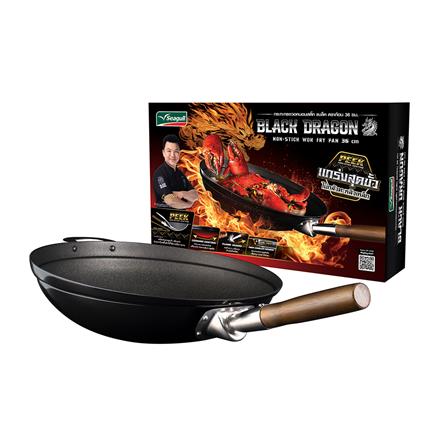 กระทะทรงวอคนอนสติ๊ก SEAGULL BLACK DRAGON 36 ซม._1