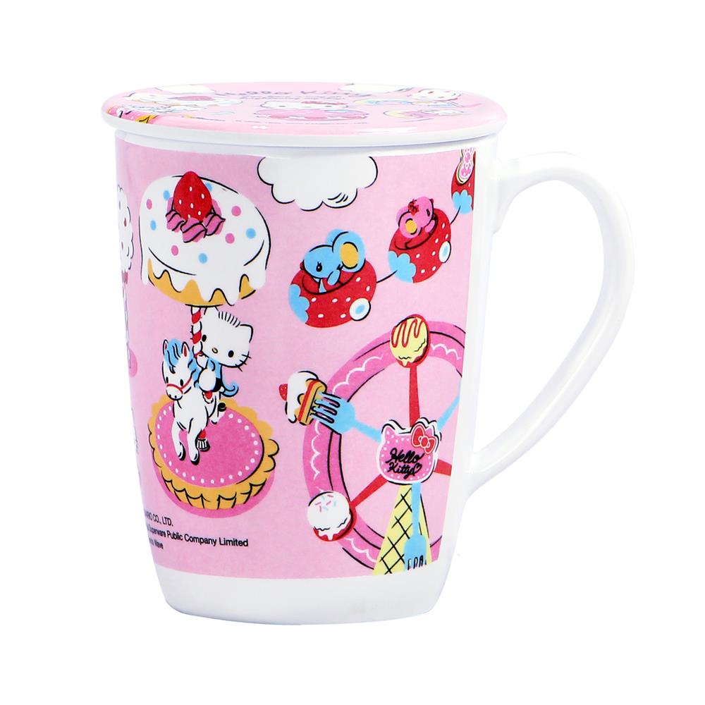 ถ้วยหูเมลามีนพร้อมฝา 450 มล. SUPERWARE KITTY MY DAY