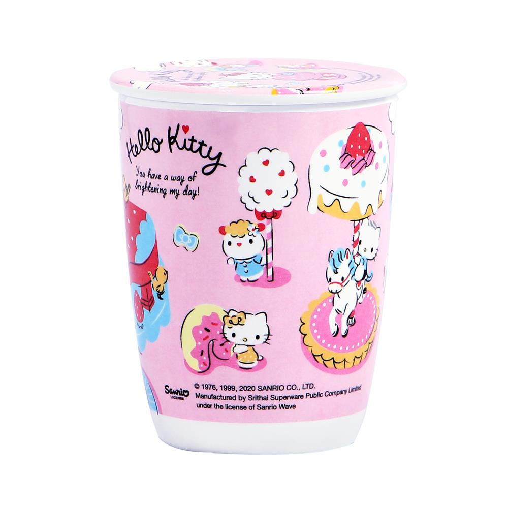 ถ้วยหูเมลามีนพร้อมฝา 450 มล. SUPERWARE KITTY MY DAY