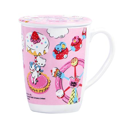 ถ้วยหูเมลามีนพร้อมฝา 450 มล. SUPERWARE KITTY MY DAY