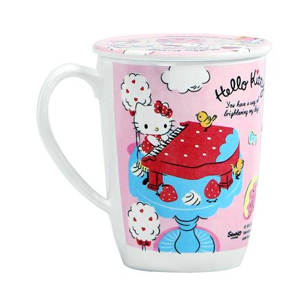 ถ้วยหูเมลามีนพร้อมฝา 450 มล. SUPERWARE KITTY MY DAY_2