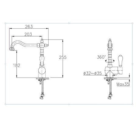 ก๊อกซิงค์ผสมเคาน์เตอร์ CAE 503223MAG_2