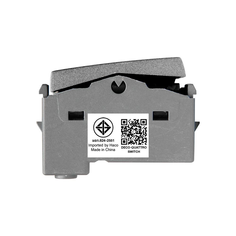 สวิตช์ 1 ทาง HACO 2 สวิตช์ W2512C-MSB ขนาด 3 ช่อง สีแม็ทแกร