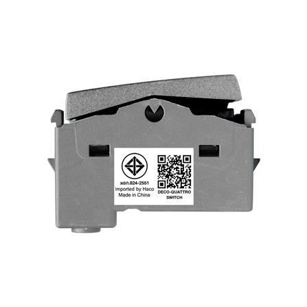 สวิตช์ 1 ทาง HACO 2 สวิตช์ W2512C-MSB ขนาด 3 ช่อง สีแม็ทแกร_3