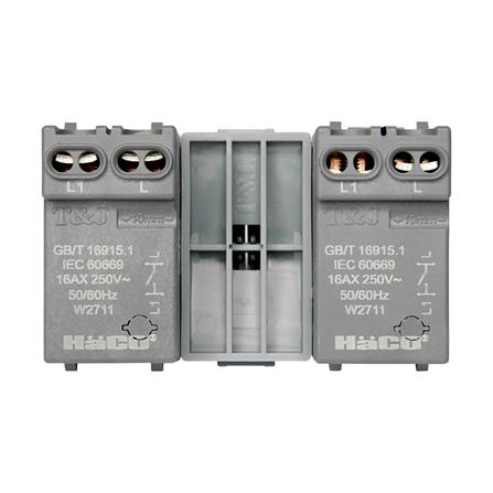 สวิตช์ 1 ทาง HACO 2 สวิตช์ W2512C-MSB ขนาด 3 ช่อง สีแม็ทแกร_2