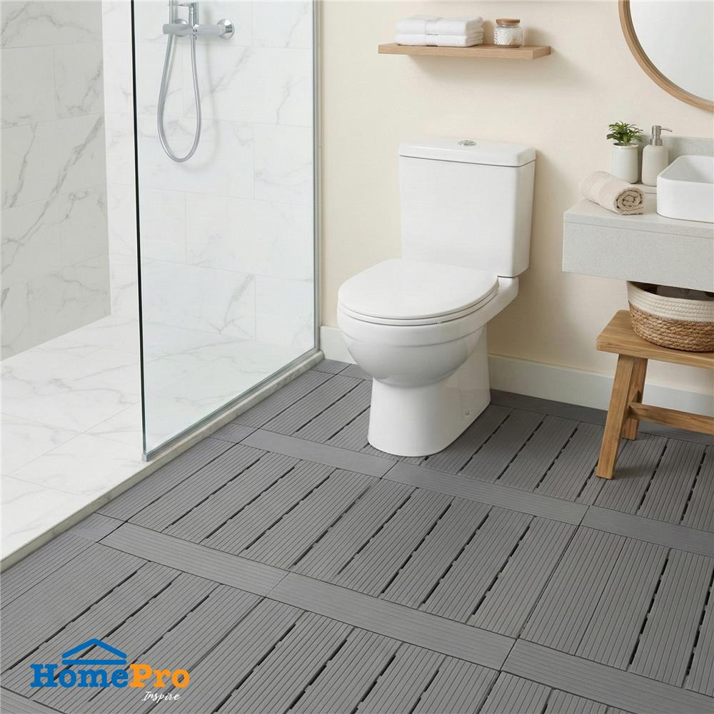 แผ่นกันลื่น HOME LIVING STYLE SHUTTER 45x75 ซม. สีเทา