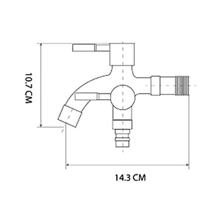 ก๊อกล้างพื้น 2 ทาง LUZERN LS-1104_1