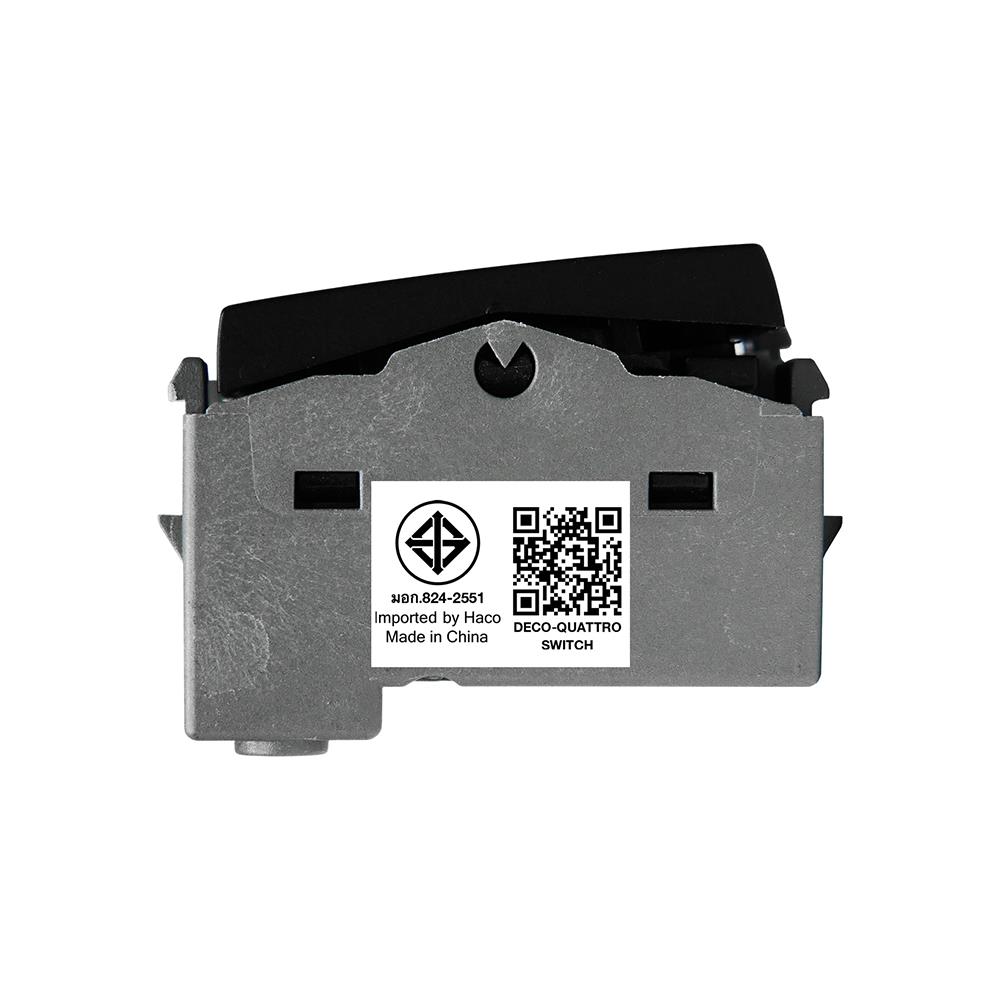 สวิตช์ 1 ทาง HACO 2 สวิตช์ W2512C-SBL ขนาด 3 ช่อง สีแม็ทดาร์ค