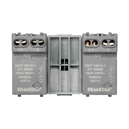 สวิตช์ 1 ทาง HACO 2 สวิตช์ W2512C-SBL ขนาด 3 ช่อง สีแม็ทดาร์ค_2