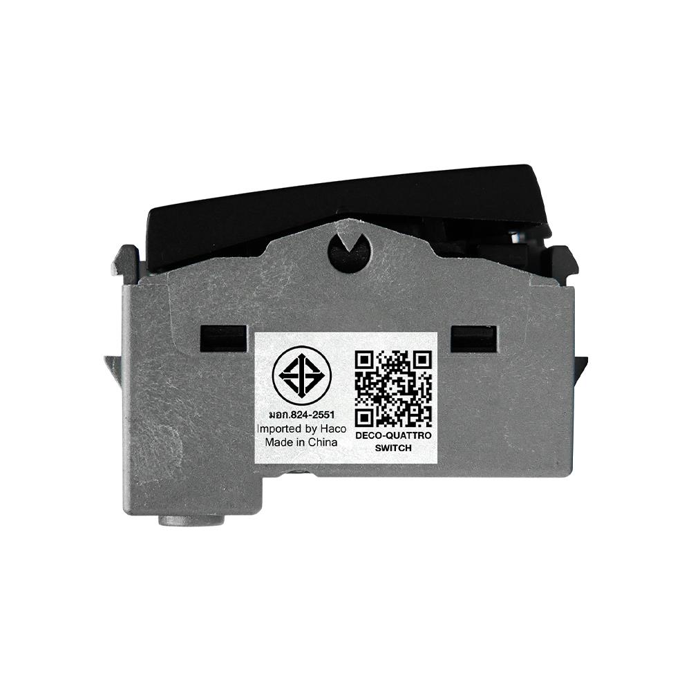 สวิตช์ 2 ทาง HACO 2 สวิตช์ W2512CA-2-SBL ขนาด 3 ช่อง สีแม็ทดาร์ค