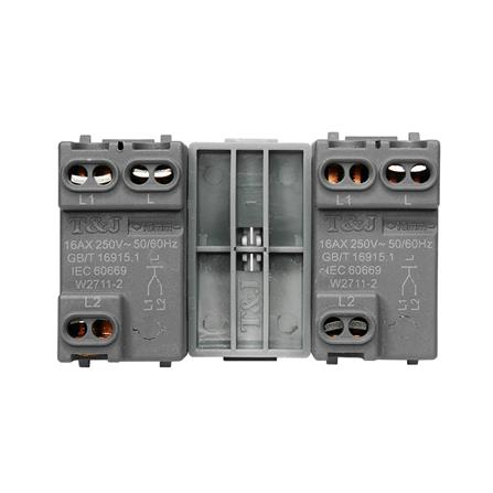 สวิตช์ 2 ทาง HACO 2 สวิตช์ W2512CA-2-SBL ขนาด 3 ช่อง สีแม็ทดาร์ค_2