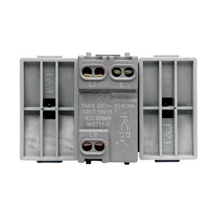 สวิตช์ 2 ทาง HACO W2511CA-2-MSB ขนาด 3 ช่อง สีแม็ทแกร_2