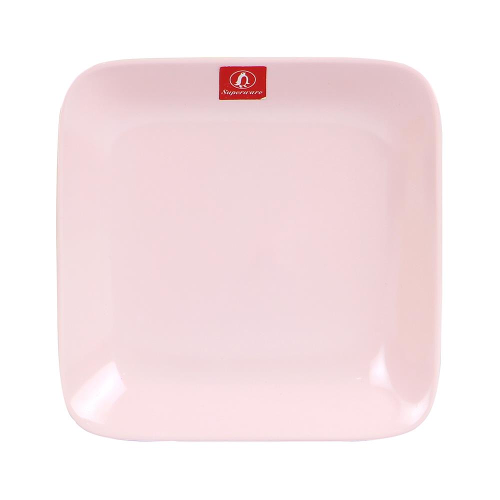 จานเมลามีนเหลี่ยม 5.5 นิ้ว SUPERWARE PINK