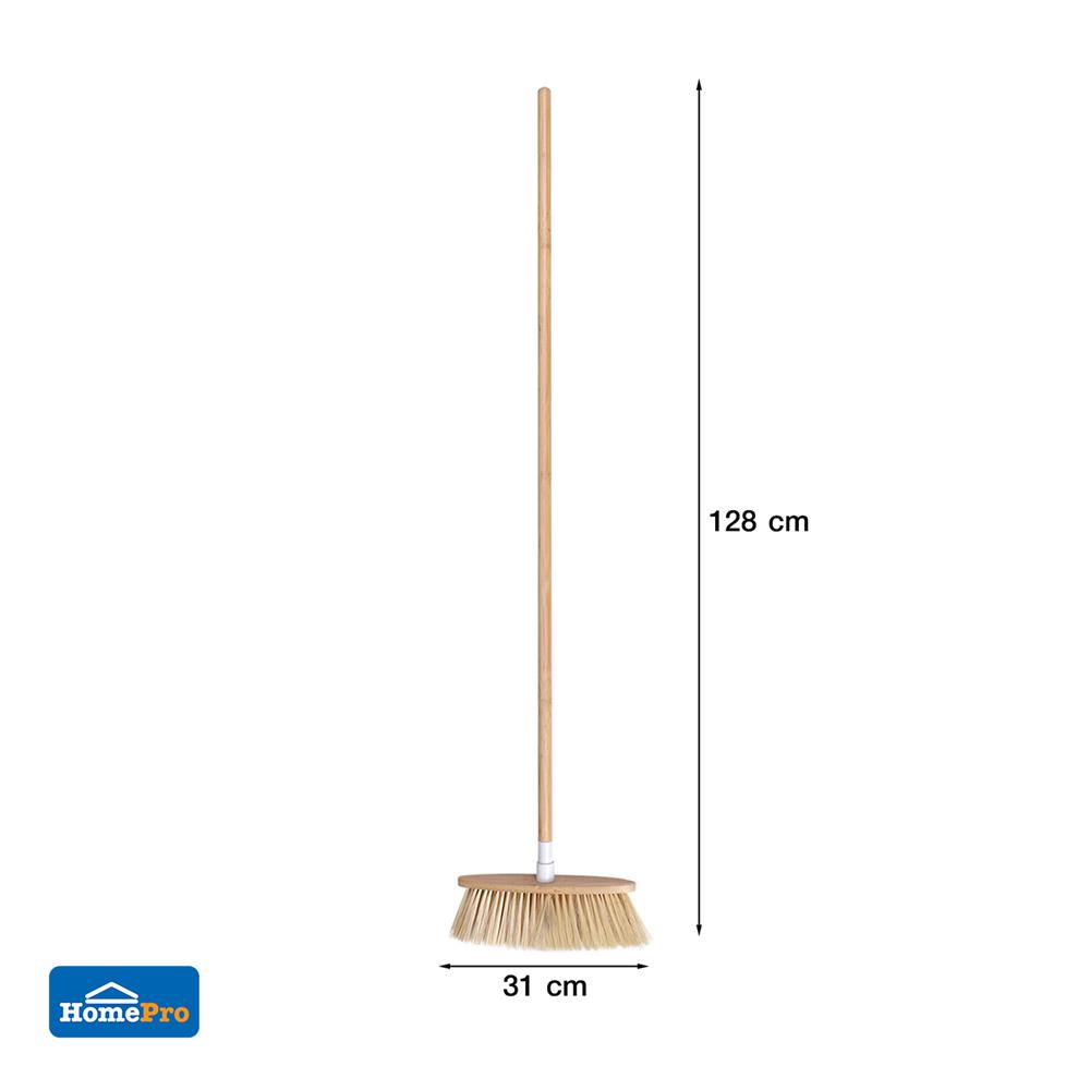 ไม้กวาดพื้นอเนกประสงค์ด้ามยาว ACCO MOKU 12 นิ้ว สีขาว