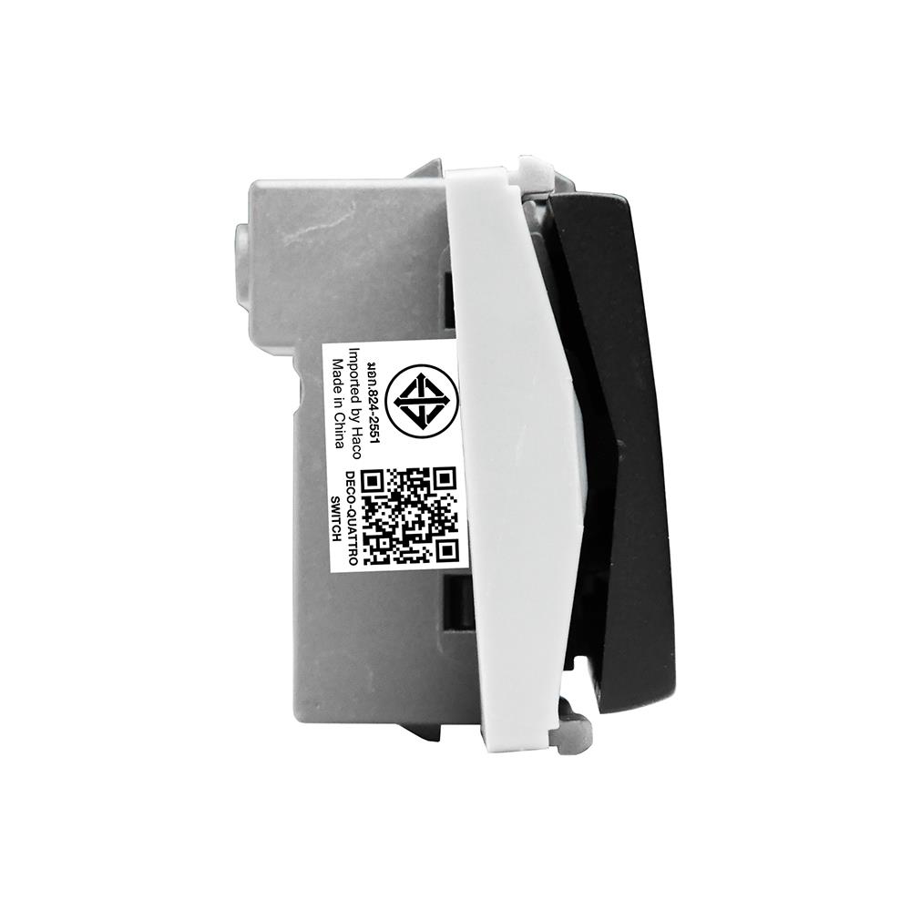 สวิตช์ 2 ทาง HACO  W2511CA-2-SBL ขนาด 3 ช่อง สีแม็ทดาร์ค