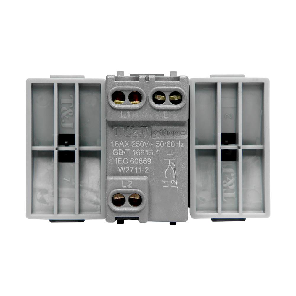 สวิตช์ 2 ทาง HACO  W2511CA-2-SBL ขนาด 3 ช่อง สีแม็ทดาร์ค