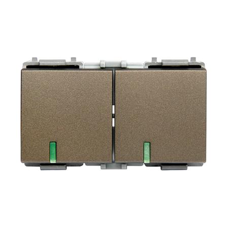 สวิตช์ 1 ทาง HACO 2 สวิตช์ W2512C-ST ขนาด 3 ช่อง สีแม็ทแบล็ค