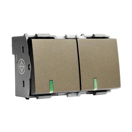 สวิตช์ 1 ทาง HACO 2 สวิตช์ W2512C-ST ขนาด 3 ช่อง สีแม็ทแบล็ค_1