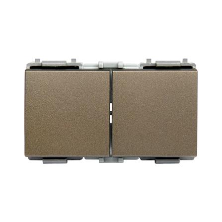 สวิตช์ 2 ทาง HACO 2 สวิตช์ W2512CA-2-ST ขนาด 3 ช่อง สีแม็ทแบล็ค_0