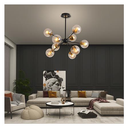 ไฟช่อ CST 6336-9 สีใส/ดำ 9 หัว_1