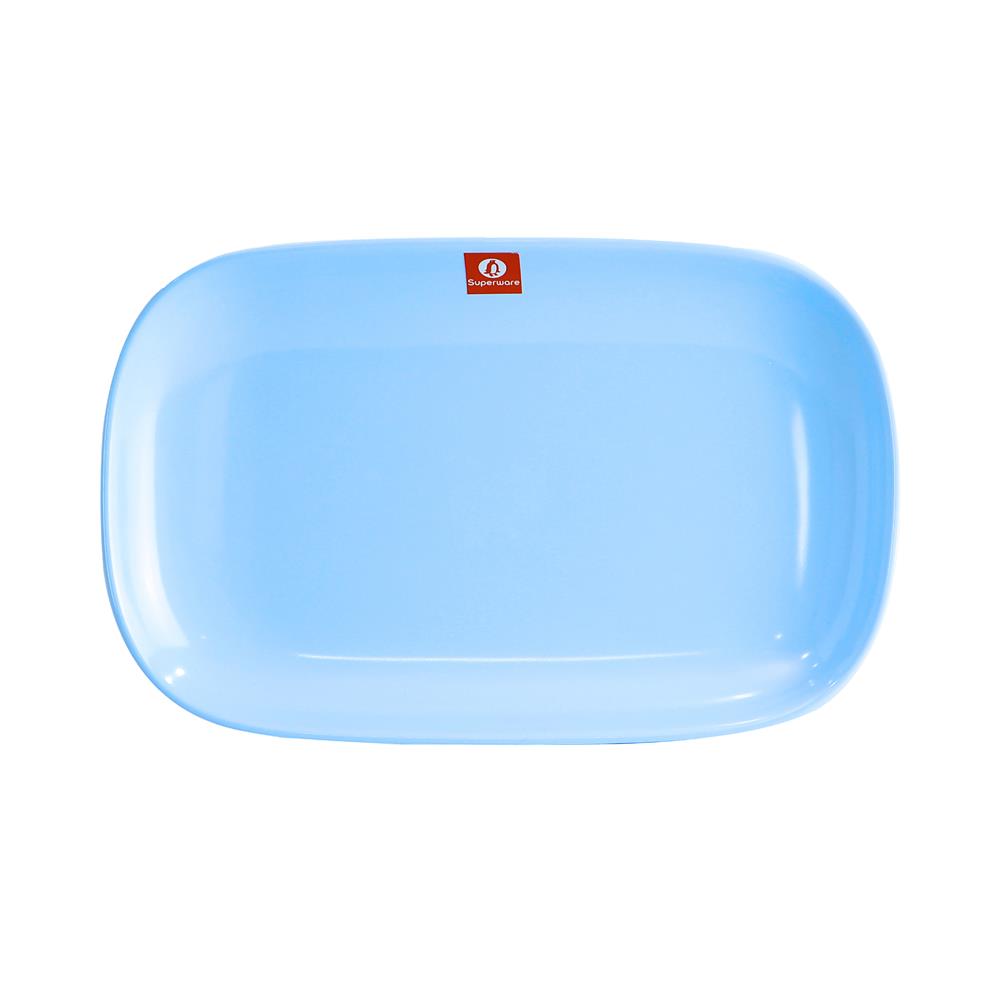 จานเปลเมลามีนเหลี่ยม 9.5 นิ้ว SUPERWARE BLUE