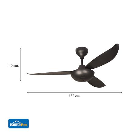 พัดลมไม่มีโคมไฟ CARINI 52-3B-BK 52 นิ้ว สีดำ_5