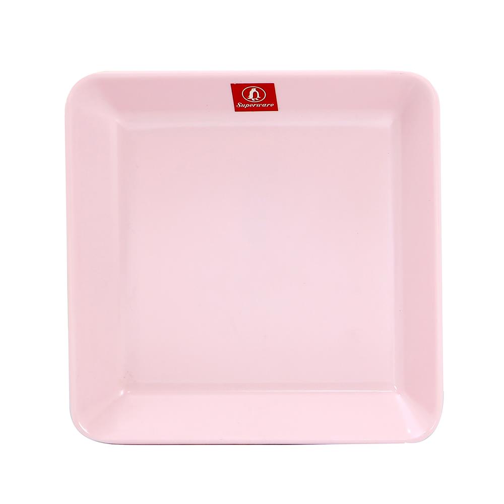 จานเมลามีนเหลี่ยม 6 นิ้ว SUPERWARE PINK