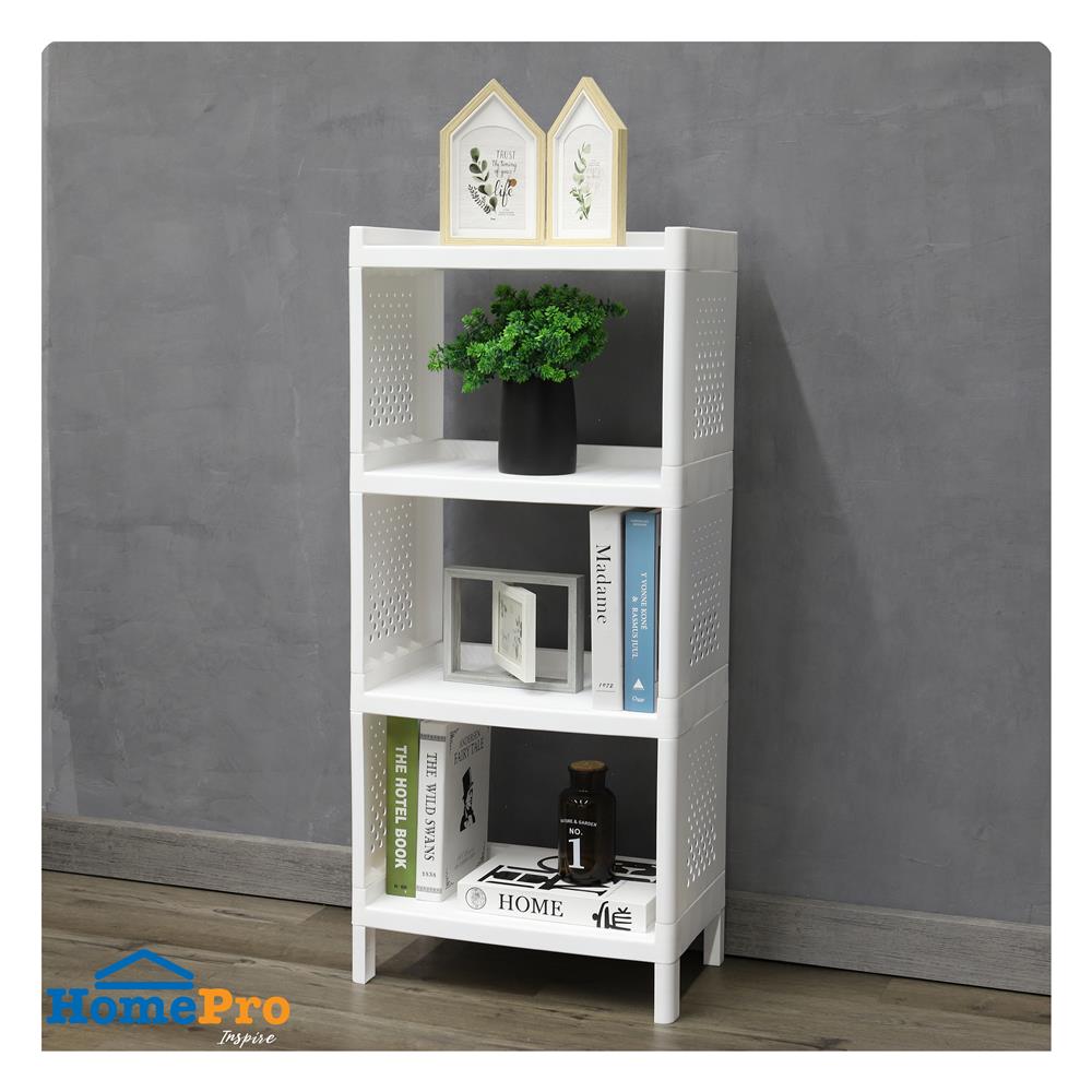 ชั้นวางของ 4 ชั้น STACKO MONO 48x30x107 ซม. สีขาว