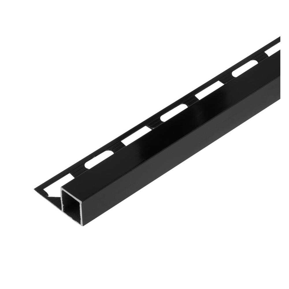 คิ้วอะลูมิเนียมแบบเหลี่ยม HOME 13 มม. 2 ม. สีดำ